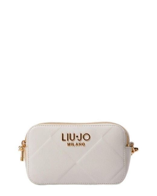Liu Jo White Logo Lettering Crossbody Bag