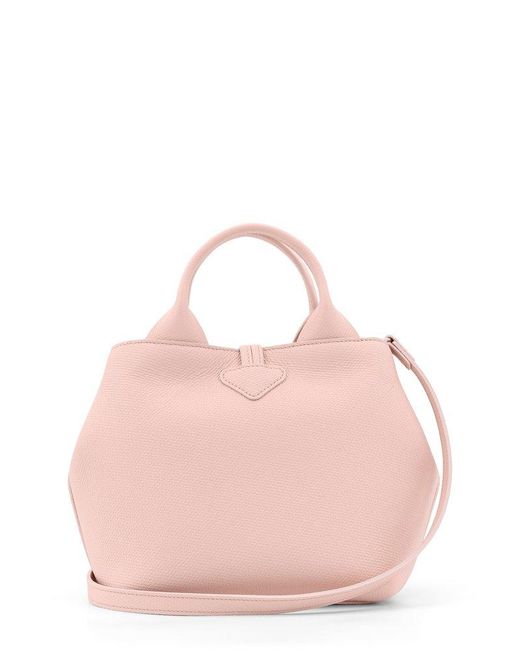 Longchamp Pink Le Roseau S Top Handle Bag