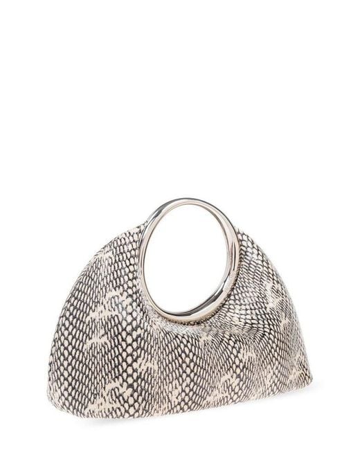Jacquemus White Le Petit Calino Snakeskin Clutch Bag