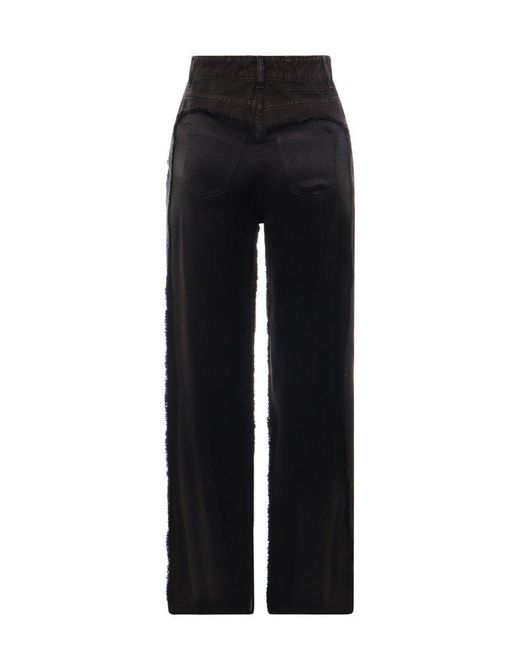 Blumarine Black Frayed-edge Jeans