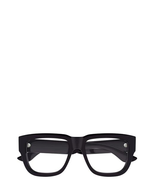 Alexander McQueen Black Square Frame Glasses