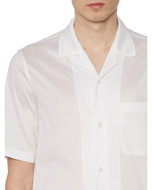 Paolo Pecora White Short Sleeved Buttoned Shirt for men