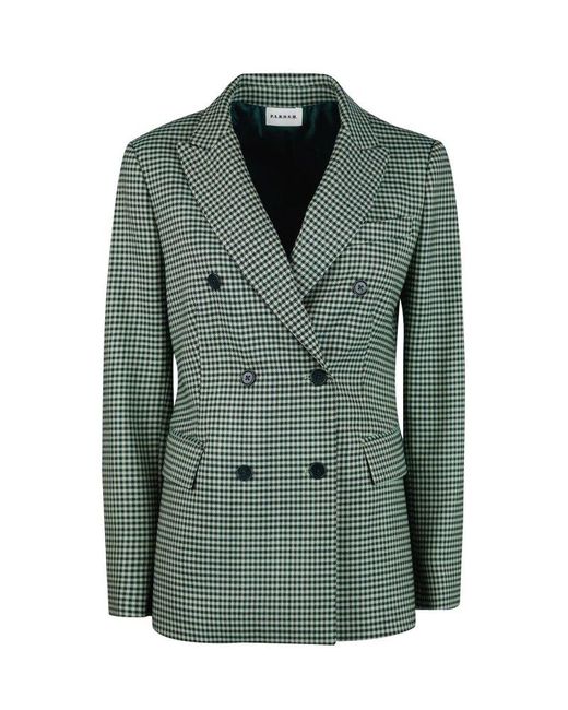 P.A.R.O.S.H. Green Double Breasted Tailored Blazer
