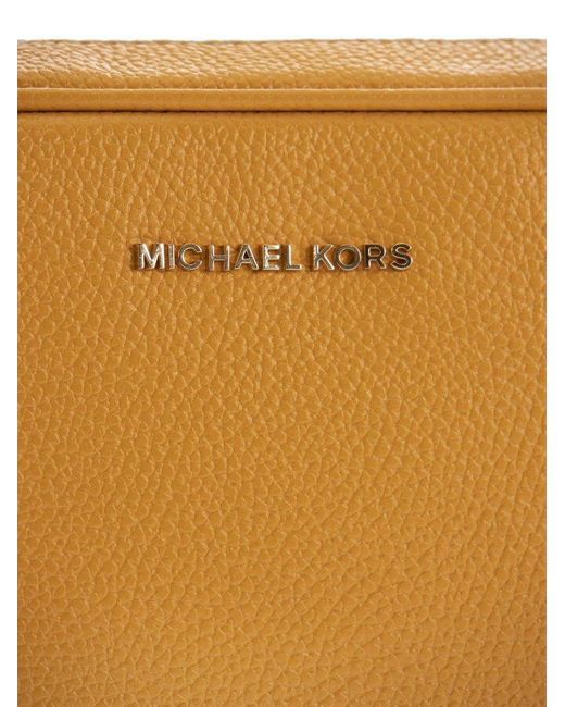Michael Kors Orange Ginny Leather Shoulder Bag