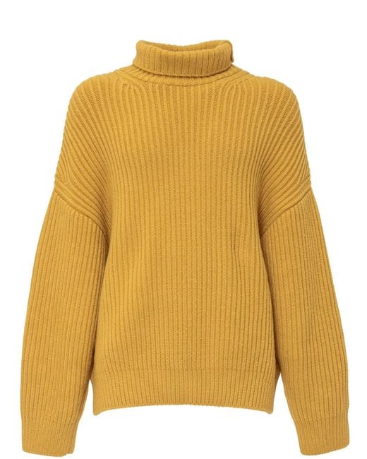 Nanushka Yellow Raw Turtleneck Sweater for men