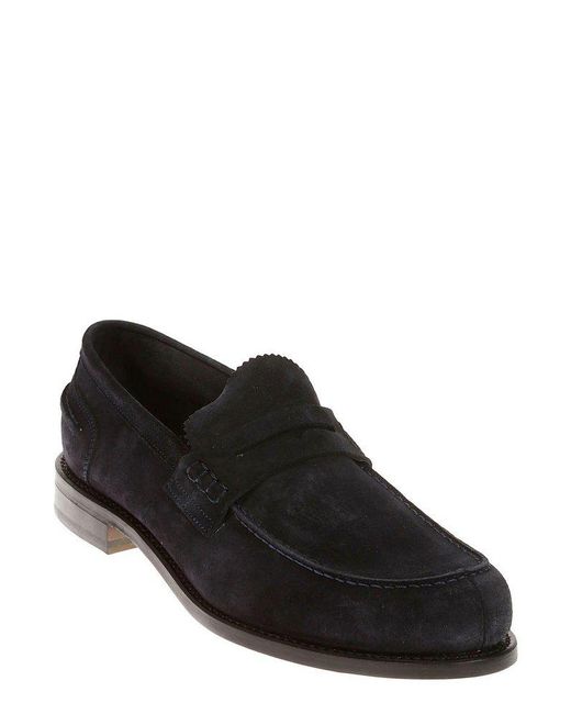 BERWICK  1707 Black Classic Penny Loafers for men