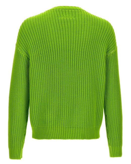 MM6 by Maison Martin Margiela Green Crewneck Sweater Sweater, Cardigans for men