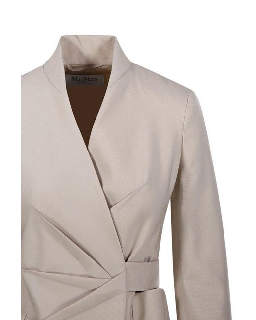 Max Mara Natural Wrap Design Long-Sleeved Jacket