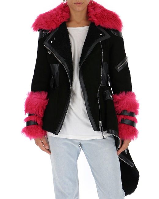 alexander mcqueen shearling biker jacket