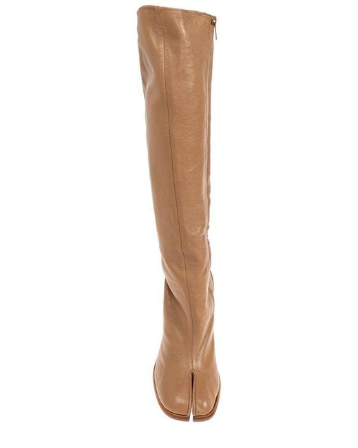 Maison Margiela Brown Tabi Knee-High Boots