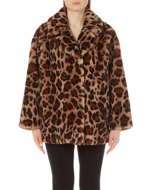 Liu Jo Brown Leopard-printed Jacket