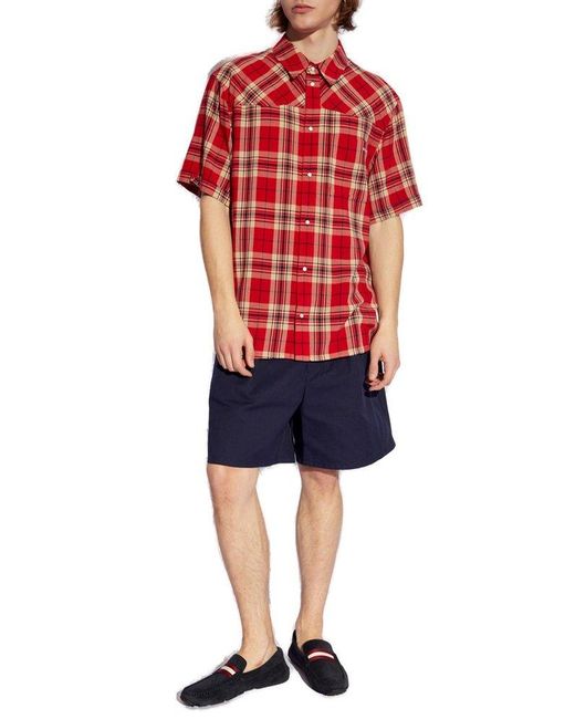 Bally Red Checked Shirt, for men