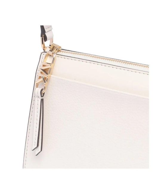 MICHAEL Michael Kors White Logo-lettering Zipped Crossbody Bag