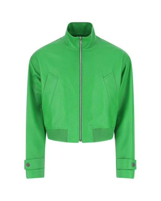 Bottega Veneta Green Nappa Leather Jacket for men
