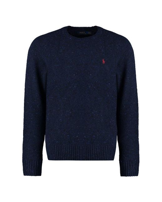 Polo Ralph Lauren Blue Wool Crew-neck Sweater for men