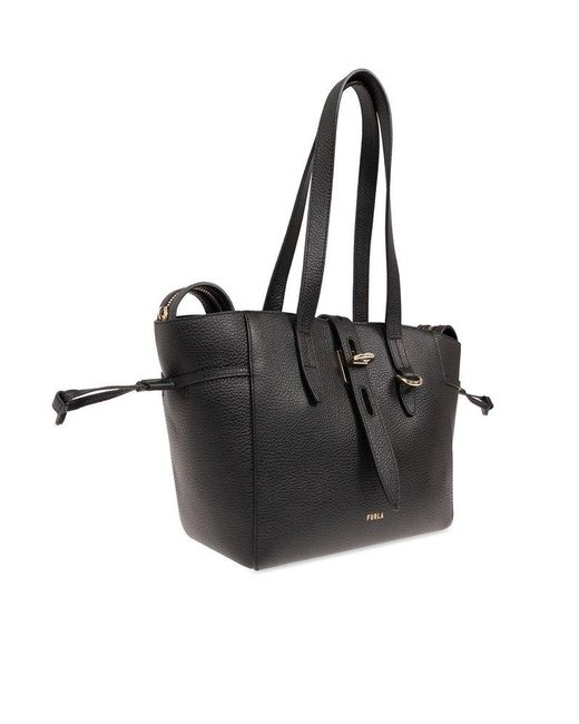 Furla Black 'net Small' Shopper Bag,