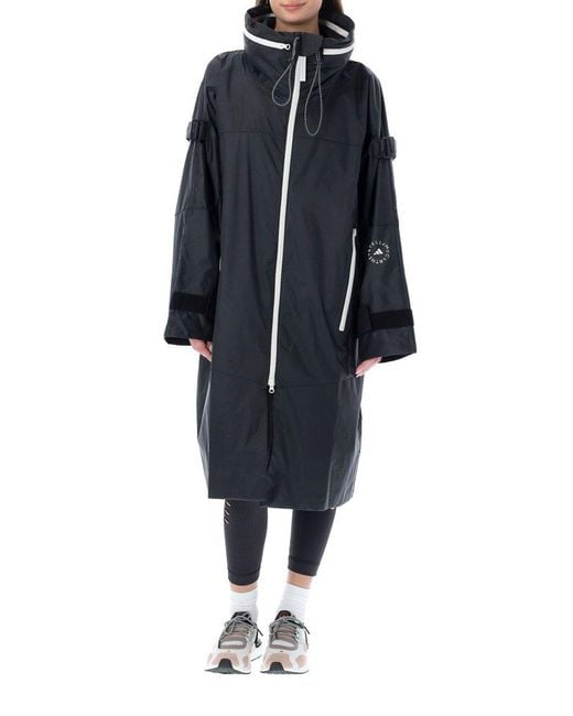 Adidas By Stella McCartney Blue Long Raincoat