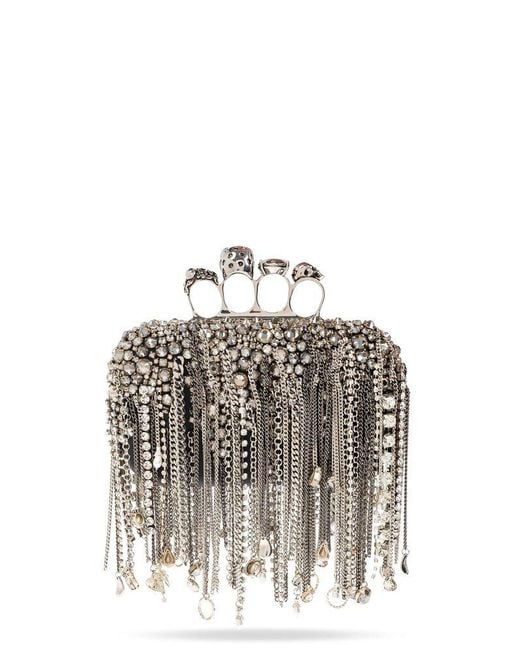 Alexander McQueen Gray Clutch Knuckle