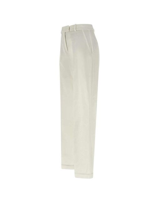 パンツ ELEVENTY Women Straight Pants K80PANG03 TES0G12501N White Eleventy Straight Leg Pants in White | Lyst