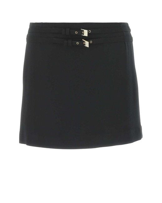Blumarine Black Belt Detailed Skirt