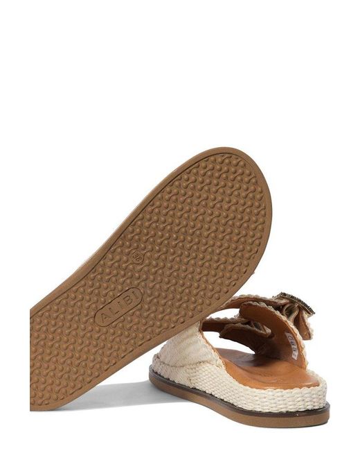 Alibi White Greta Buckle Sandals