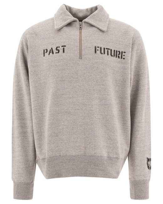 Human Made Quarter-Zip Sweatshirt in Gray for Men | Lyst