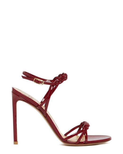 Francesco Russo Brown Braids-Embellished Strap Sandals