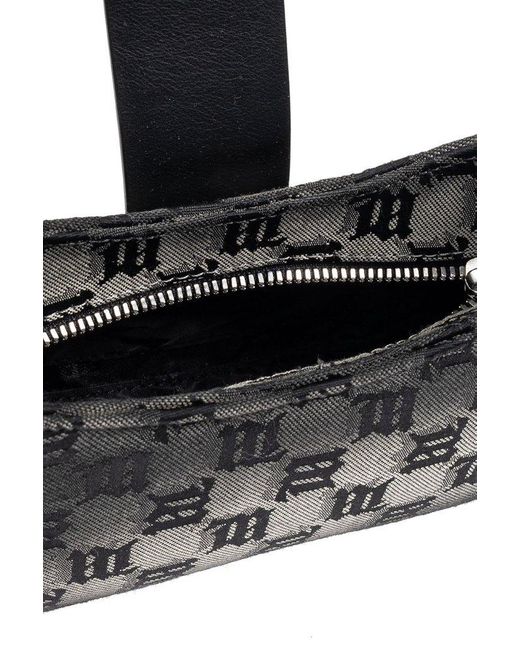 M I S B H V Black Monogram Shoulder Bag