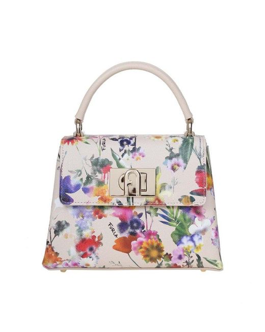 Furla Multicolor 1927 Floral Pattern Mini Handbag
