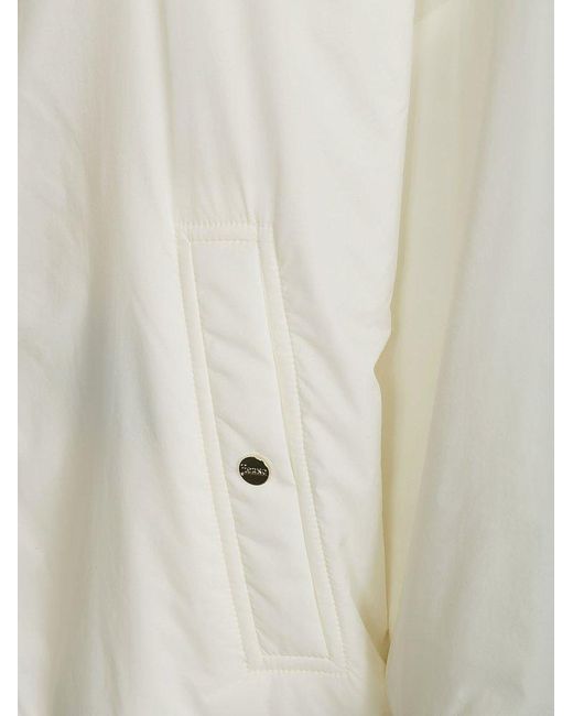 Herno White Ecoage Long Sleeved Jacket