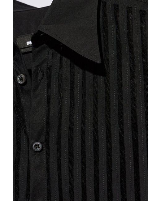 DSquared² Black Striped Pattern Shirt, for men