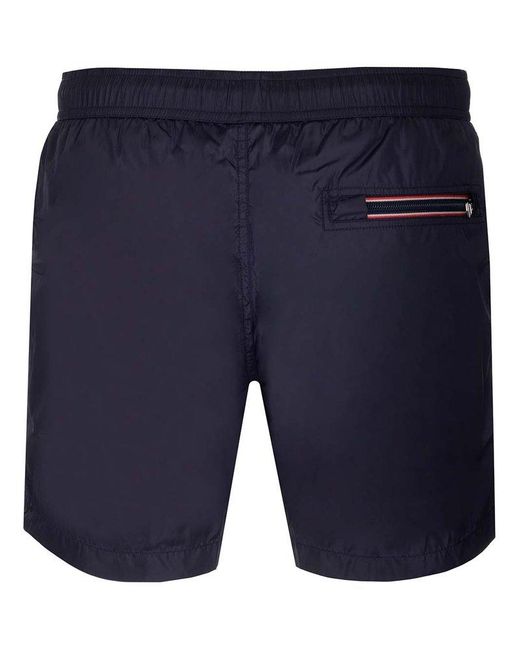 Moncler Blue Logo Print Swim Shorts for men
