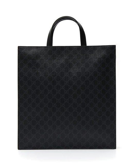 Gucci GG Monogram Print Tote Bag in Black for Men