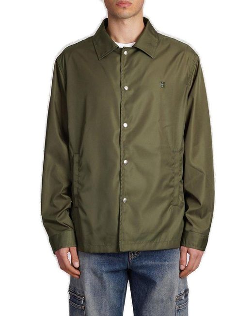 Givenchy Green 4g Plaque Long-sleeved Shirt for men