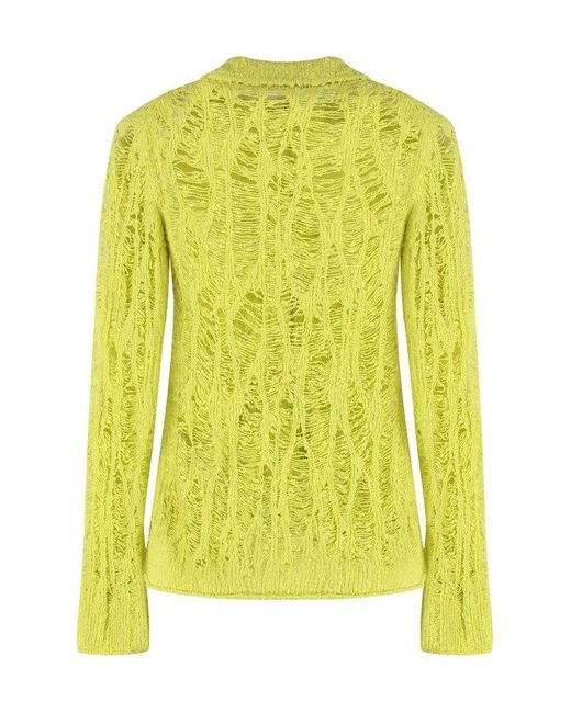 Acne Yellow Cotton Cardigan