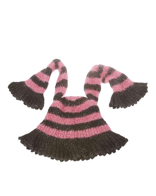 Chopova Lowena Pink Stripe Hat