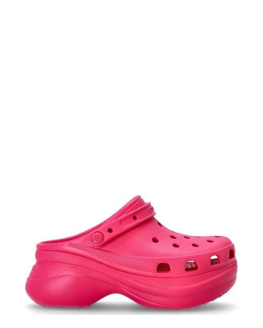 CROCSTM Pink Bae Platform Clogs