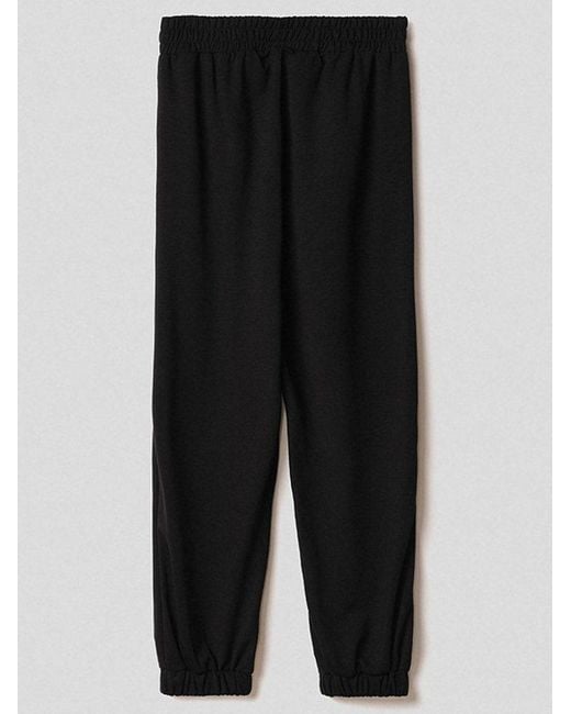 hinnominate Black Elastic Waist Jogger Pants