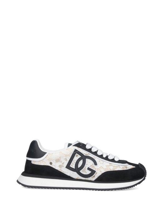 Dolce & Gabbana White Logo Patch Sneakers