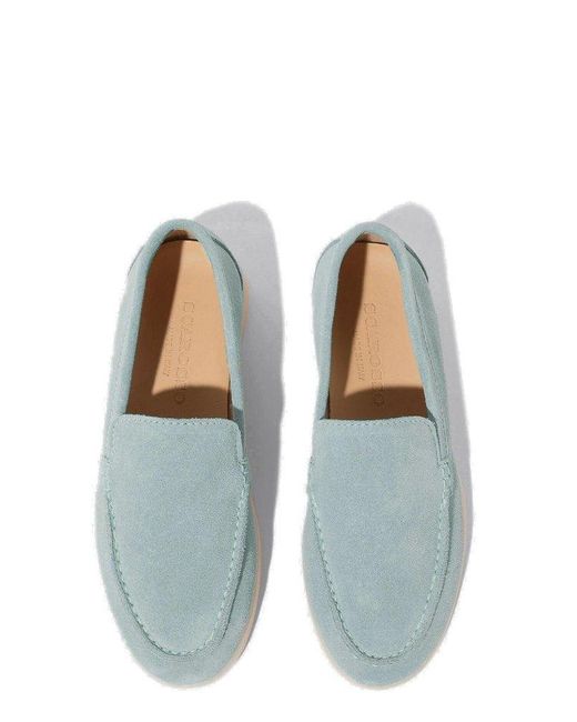 Scarosso Green Ludovico Round-Toe Loafers for men