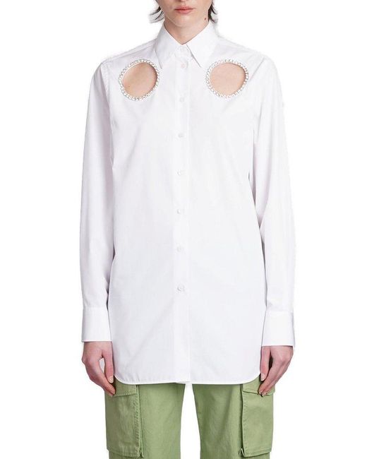 Stella McCartney White Cut-out Detailed Shirt