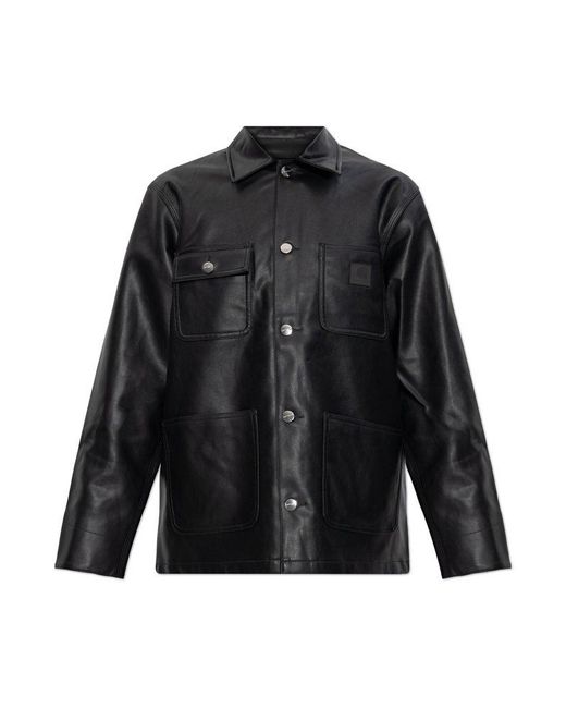 Carhartt Jacket Made Of Eco Leather in Black | Lyst 