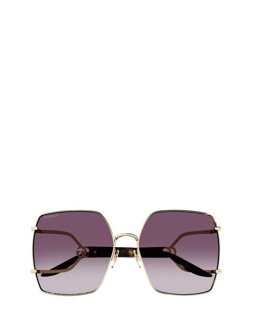 Gucci Purple Square Frame Sunglasses