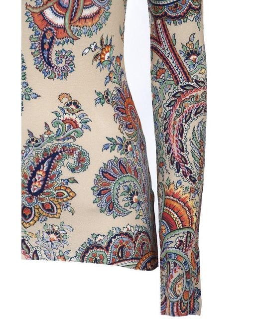 Etro Multicolor Paisley Printed Long-sleeved Top