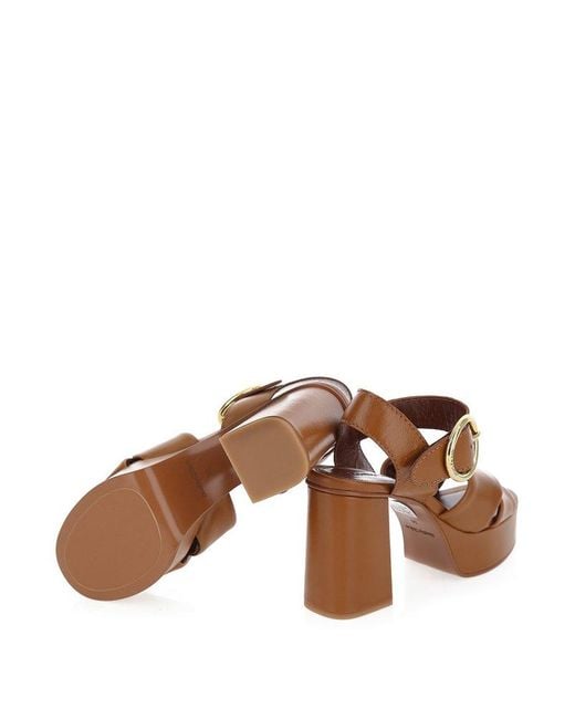 See By Chloé Brown Lyna Platform Sandals