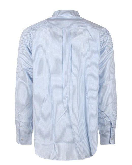Dior Blue Striped Long-sleeve Shirt for men