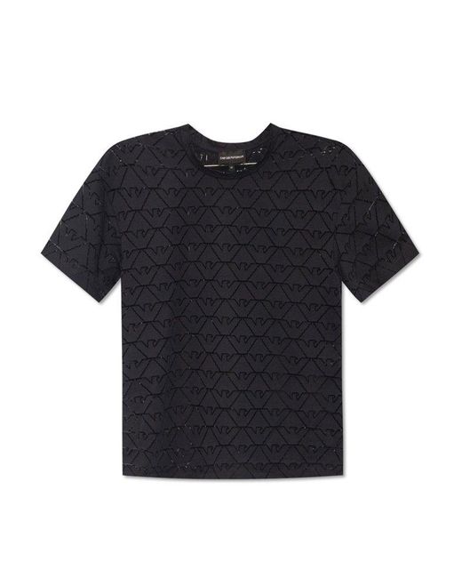 Emporio Armani Black Cotton T-shirt,