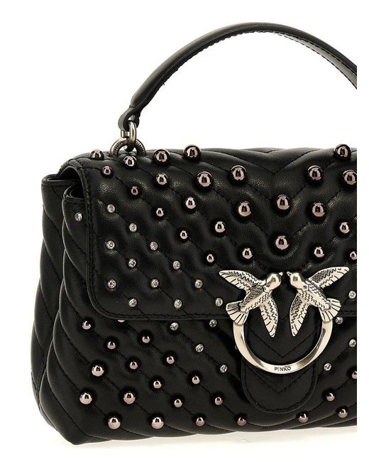 Pinko Black Mini Lady Love Bag Puff Hand Bags