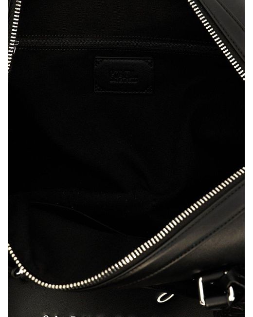 Karl Lagerfeld Black Hotel Karl Weekender Shoulder Bag