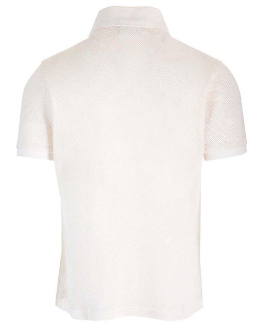 Courreges White 'Ac Mesh' Polo Shirt for men